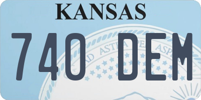 KS license plate 740DEM