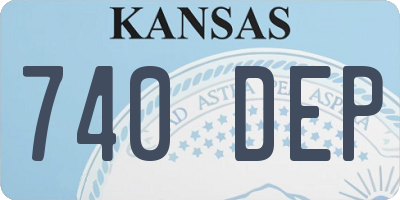 KS license plate 740DEP