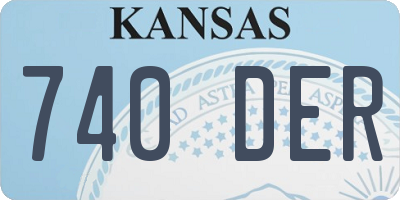 KS license plate 740DER