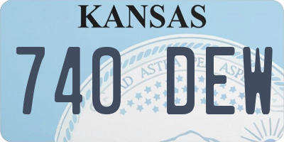 KS license plate 740DEW