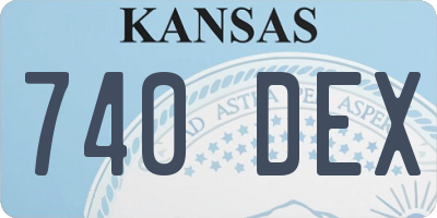 KS license plate 740DEX