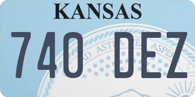 KS license plate 740DEZ