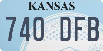 KS license plate 740DFB