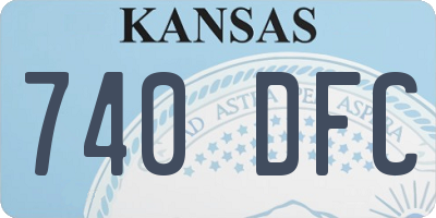 KS license plate 740DFC