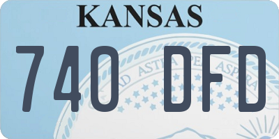KS license plate 740DFD