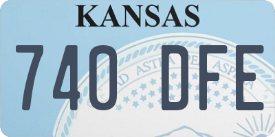 KS license plate 740DFE