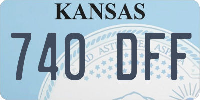 KS license plate 740DFF