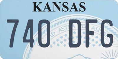 KS license plate 740DFG