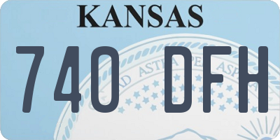 KS license plate 740DFH