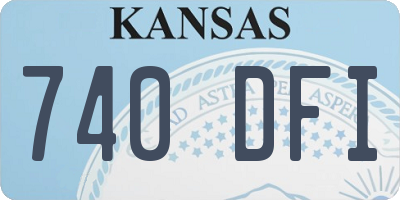 KS license plate 740DFI