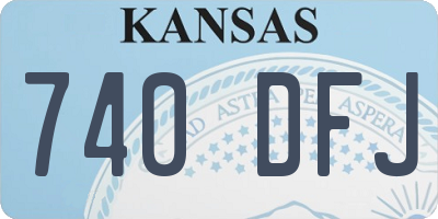KS license plate 740DFJ