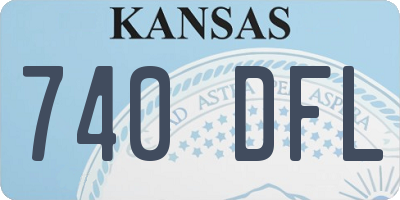 KS license plate 740DFL