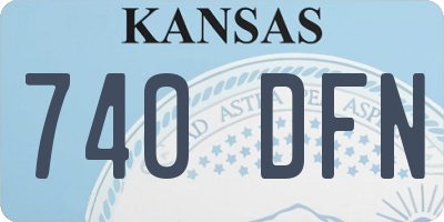 KS license plate 740DFN