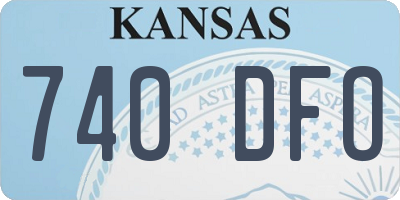 KS license plate 740DFO