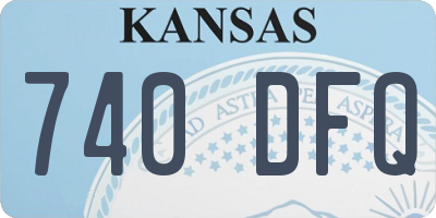 KS license plate 740DFQ