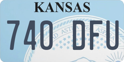 KS license plate 740DFU