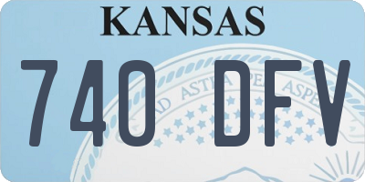 KS license plate 740DFV