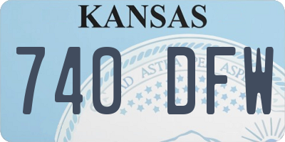 KS license plate 740DFW