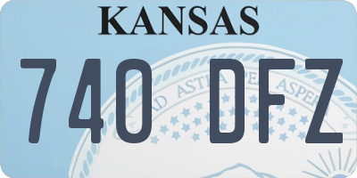 KS license plate 740DFZ