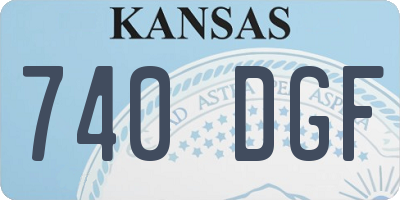 KS license plate 740DGF