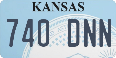 KS license plate 740DNN