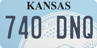 KS license plate 740DNQ