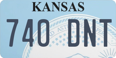 KS license plate 740DNT