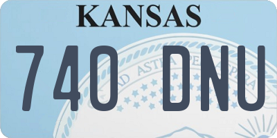 KS license plate 740DNU