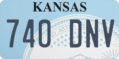 KS license plate 740DNV