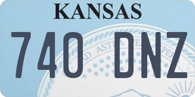 KS license plate 740DNZ
