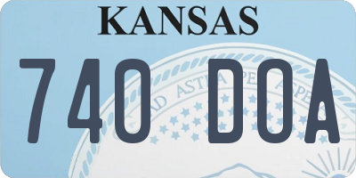 KS license plate 740DOA