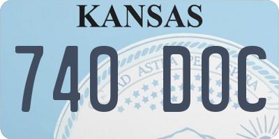 KS license plate 740DOC