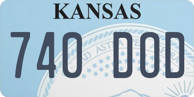 KS license plate 740DOD