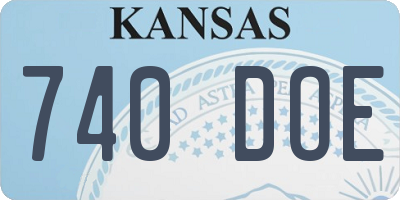 KS license plate 740DOE