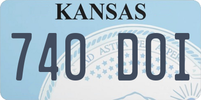 KS license plate 740DOI
