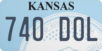 KS license plate 740DOL