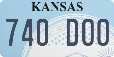 KS license plate 740DOO