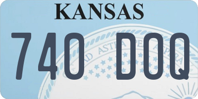 KS license plate 740DOQ
