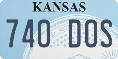 KS license plate 740DOS