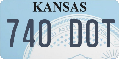 KS license plate 740DOT