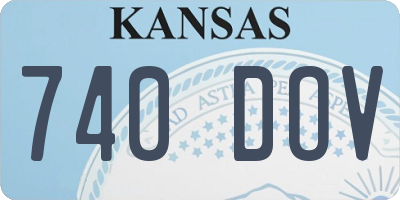 KS license plate 740DOV