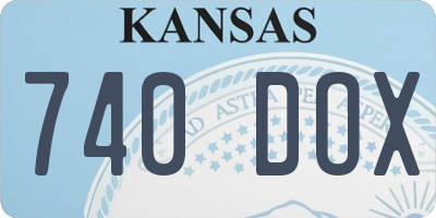 KS license plate 740DOX