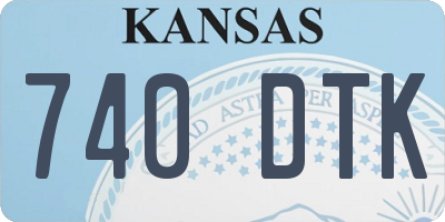 KS license plate 740DTK