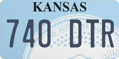 KS license plate 740DTR