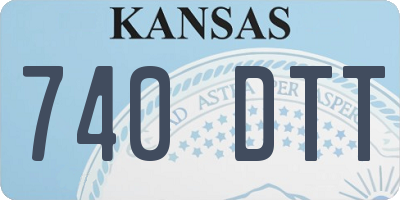 KS license plate 740DTT