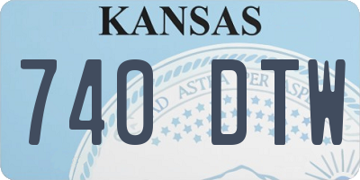 KS license plate 740DTW