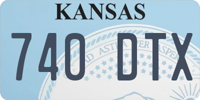 KS license plate 740DTX