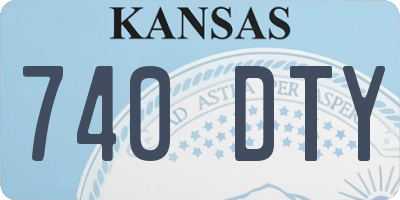 KS license plate 740DTY