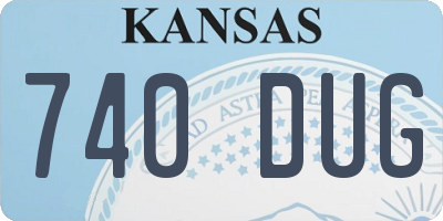 KS license plate 740DUG