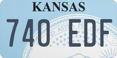 KS license plate 740EDF
